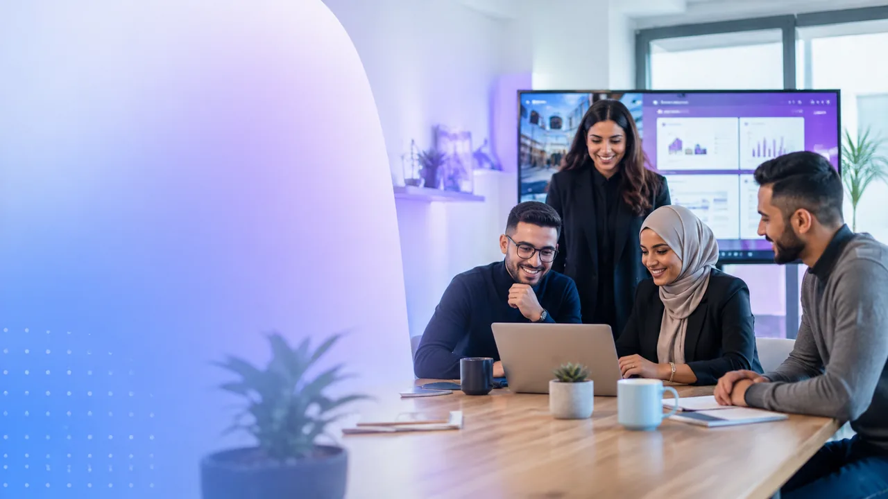Équipe digitale Webcinq travaillant sur un projet numérique